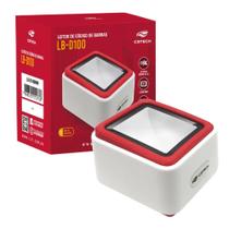 Leitor Codigo De Barras C3tech Lb-d100 Usb Mesa Sensor Cmos 1d/2d Qr Code Tela Branco Vermelho Lb-d100wh