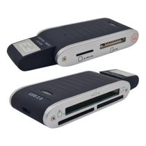 Leitor De Cartão 5 Em 1 Usb 2.0 Sd Micro Sd Cf Xd Ms T-f F3 Preto E Prata Leitor De Cartão 5 Em 1 Usb 2.0 Sd Micro Sd Cf Xd Ms T-f F3 Preto E Prata