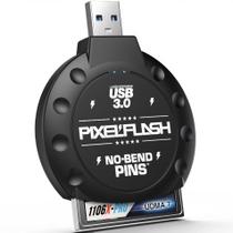 Leitor de cartão CF PixelFlash Compact Flash Memory USB 3.0 Preto