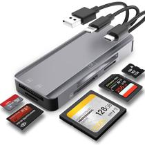 Leitor de cartão de memória JOOPSHEE 5 em 1 para iPhone/iPad USB C/A Leitor de cartão de memória JOOPSHEE 5 em 1 para iPhone/iPad USB C/A
