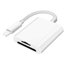 Leitor de cartão de memória SUNTRSI para iPhone iPad Câmera SD/TF Leitor de cartão de memória SUNTRSI para iPhone iPad Câmera SD/TF