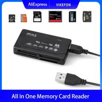 Leitor De Cartão De Memória Universal Tudo Em Um USB Externo SD SDHC Micro Mini M2 MMC XD CF Para