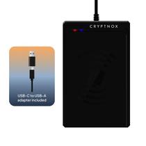 Leitor de cartão inteligente sem contato Cryptnox ISO 14443 e Mifare Leitor de cartão inteligente sem contato Cryptnox ISO 14443 e Mifare