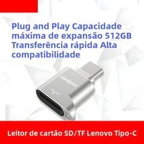 Leitor De Cartão Micro SD USB C Lenovo Tipo C Leitor De Cartão De Memória TF Com Adaptador USB C