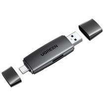 Leitor de Cartão OTG 2 em 1 USBA e USBC Ugreen CM304 Leitor de Cartão OTG 2 em 1 USBA e USBC Ugreen CM304