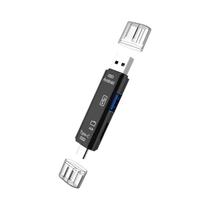 Leitor de Cartão OTG Tipo C Multifuncional - Adaptador USB para Câmera e Pendrive