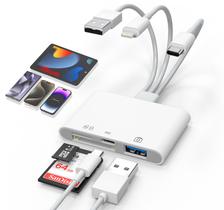 Leitor de cartão SD Ardaddyn Universal TypeC (Data) +Lightning+USB
