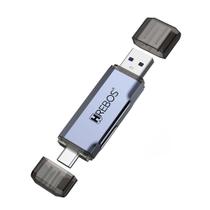 Leitor De Cartão Sd E Micro Sd Hrebos If-244 Usb 3.0 Cinza