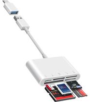 Leitor de cartão SD Fubiaofei 5 em 1 USB USB-C com conector duplo