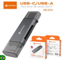 Leitor de Cartão SD/Micro SD/TF, USB-A/USB-C, PEI-CT11 - Adaptador