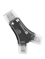 Leitor de cartão SD TF 4 em 1 ZOIOT para iPhone USB-C Lightning
