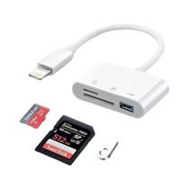 Leitor De Cartão SD TF Para iPhone 15 14 13 12 pro Max 3 Em 1 Adaptador Lightning Para Huawei Xiaomi