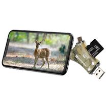 Leitor de cartão SD Trail Camera Viewer 4 em 1 para iPhone e Android