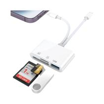 Leitor De Cartão SD Universal 5 Em 1 Adaptador Lightning Tipo C Para USB 30 Para iPhone iPad MacBook