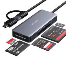 Leitor de cartão ZIYUETEK USB C USB3.0 5 em 1 para SD/TF/CF/Micro SD/MS/M2 Leitor de cartão ZIYUETEK USB C USB3.0 5 em 1 para SD/TF/CF/Micro SD/MS/M2