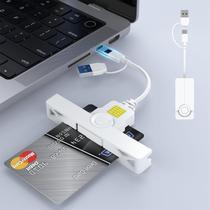 Leitor de cartões CAC Rocketek 2 em 1 USB/tipo C para Windows, Mac