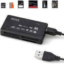Leitor de Cartões de Memória USB Universal - SD, SDHC, Micro SD, M2, MMC, xD e CF Leitor de Cartões de Memória USB Universal - SD, SDHC, Micro SD, M2, MMC, xD e CF