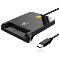 Leitor de cartões ZOWEETEK CAC USB-C Military para Windows/Mac/Linux Leitor de cartões ZOWEETEK CAC USB-C Military para Windows/Mac/Linux