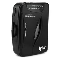 Leitor de Cassetes Portátil Tyler TCP-02 com Rádio AM/FM Estéreo