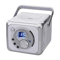 Leitor de CD Bluetooth Boombox Jensen CD-555 branco/prateado