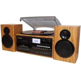 Leitor de CD Bluetooth com mesa giratória Boytone BT-28SPW com alto-falantes