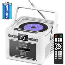 Leitor de CD Boombox Jazmm com Bluetooth, alto-falantes HiFi de 10 W