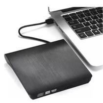 Leitor De Cd E Dvd Externo Slim Preto Usb 3.0 P/ Pc Notebook Leitor De Cd E Dvd Externo Slim Preto Usb 3.0 P/ Pc Notebook
