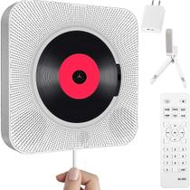 Leitor de cd portátil com Bluetooth, áudio home montável do reprodutor de música do CD da parede