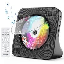 Leitor de CD portátil Gueray Bluetooth Kpop com alto-falante preto