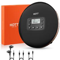 Leitor de CD Portátil HOTT CD711T com Bluetooth e Fones de Ouvido
