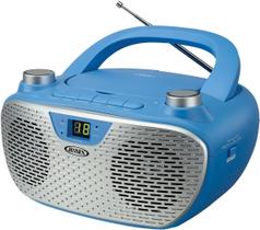 Leitor de CD Portátil Jensen CD-485-BL - Estéreo 1W com Rádio AM/FM
