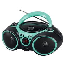 Leitor de CD portátil Jensen CD-490 com rádio AM/FM Aqua Teal