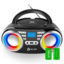 Leitor de CD portátil KLIM B3 com rádio FM CD MP3 azul 2023