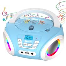 Leitor de CD Portátil KLIM Candy Kids Boombox com Rádio FM - Azul