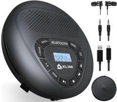Leitor de CD Portátil KLIM com Bluetooth e Bateria Recarregável