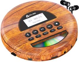 Leitor de CD portátil KLIM Nomad Wood com Bluetooth e rádio FM