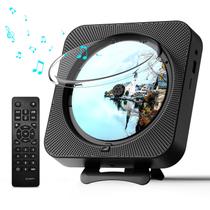 Leitor de CD Portátil MICOCIOUS com Bluetooth e Rádio FM - Preto