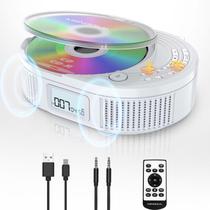 Leitor de CD portátil MONODEAL Boombox com Bluetooth e rádio FM