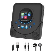 Leitor de CD Portátil MONODEAL Dual Stereo com Bluetooth e Rádio FM
