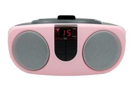 Leitor de CD Portátil Proscan SRCD243 com Rádio AM/FM - Rosa