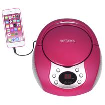 Leitor de CD Portátil Riptunes com Rádio AM/FM - Rosa