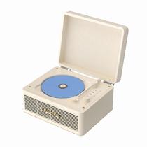 Leitor de CD portátil WhatPlus Bluetooth 5.2 Recarregável Vintage Branco Leitor de CD portátil WhatPlus Bluetooth 5.2 Recarregável Vintage Branco