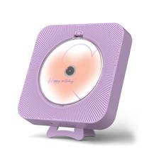 Leitor de CD Yintiny Cute Purple com Bluetooth 5.0 recarregável