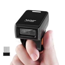 Leitor de código de barras JRHC 1D 2D sem fio Bluetooth em anel mini