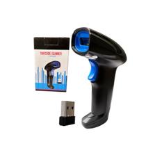 Leitor de Código de Barras Laser Sem Fio 1D 1100lw Yieqin Barcode Scanner Scan Bip Wireless USB