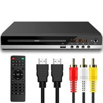 Leitor de DVD 1080P Full HD com reprodução HDMI e USB - preto