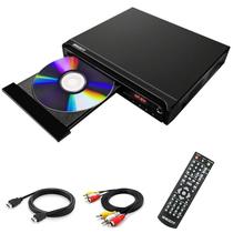 Leitor de DVD Compacto Multi-Região com MP3, CD, HDMI/AV/USB/MIC - Preto