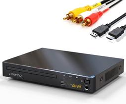 Leitor de DVD LONPOO HDMI para TV, CD DVD compacto de várias regiões