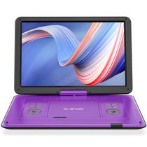Leitor de DVD Portátil BOIFUN 17.5" com Tela HD de 15,6" - Roxo