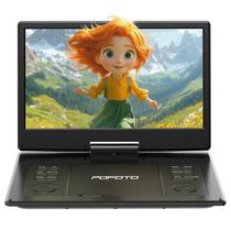 Leitor de DVD Portátil POFOTO - Tela Giratória HD de 14,1"